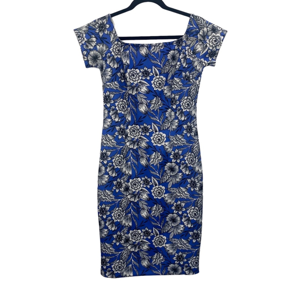 Alexia Admor Blue Floral Dress